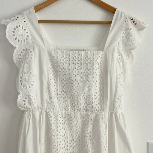 English Factory Eyelet Midi Dress White NWT Midi